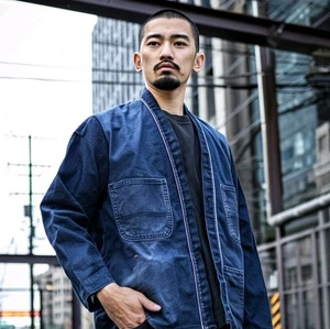 re [made] Carhartt NoragiCardi Faded Blue Canvas XL 100% Upcycled Unisex. - Picture 1 of 17