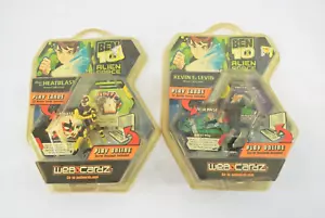 Ben 10 Alien Force Action Figures Alan Heatblast Kevin Levin 2008 Web Cardz - Picture 1 of 6