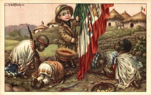 WW2 - COLONIE - BERTIGLIA - Bambini Militari - Bandiera, Tricolore - NV - SP285 - Imagen 1 de 2