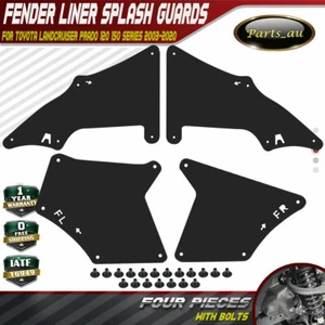 4x Fender Liner MudFlap Splash Guards for Toyota Landcruiser Prado 120 150 03-20 - Picture 1 of 11