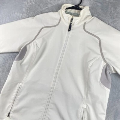 Chaqueta Sunice Track para Mujer XL Blanca Ligera Cremallera Completa Softshell Golf Tech Foto 1 de 4