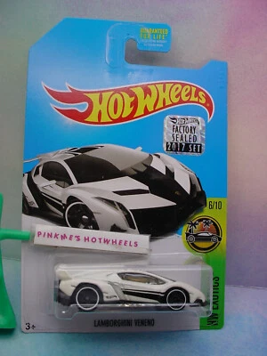 VHTF 2017 Hot Wheels Lamborghini Veneno ✰Kroger Exclusivo blanco✰EXÓTICO✰Fábrica Foto 1 de 4