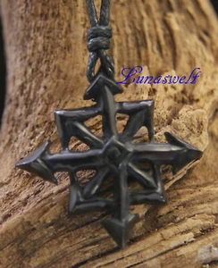 Chaos Star Jewelry Chaos Star Jewelry Horn Pendant on Ribbon - Picture 1 of 1