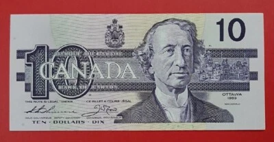 1989 CANADA $10 DOLLARS aUNC {BC-57a}   (Thiessen/Crow) - Image 1 of 4