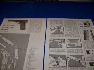 BROWNING MODEL 1922 PISTOL...TAKEDOWN/EXPLODED VIEW/PARTS LEGEND..(576LL) - Picture 1 of 2