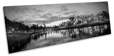 Melbourne City Australia B&W Panoramic CANVAS WALL ART Framed Print