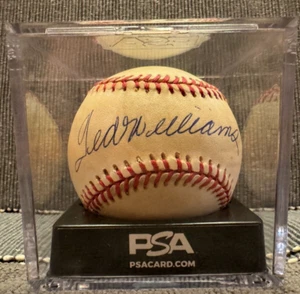 TED WILLIAMS PSA/DNA with LOA and LOG Authentic Signed Autograph MLB Baseball VF - Picture 1 of 9