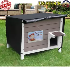Insulated Outdoor Cat House Weatherproof Pet Shelter Feral Cats Spacious Design - Picture 1 of 8