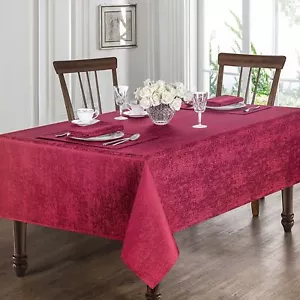 Waterford Linens Lunar 70-Inch x 84-Inch Oblong Tablecloth in Burgundy - Picture 1 of 2