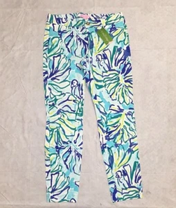 NWT Lilly Pulitzer Kelly Skinny Ankle Pants in Pool Blue Stay Cool, Size 6 - Picture 1 of 6