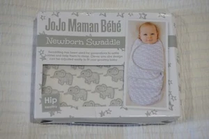 JoJo Maman Bebe Elephant Print Newborn Swaddle - Picture 1 of 4
