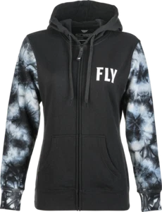 FLY Racing - 358-0070L - WOMEN'S FLY TIE-DYE ZIP UP HOODIE BLACK/GREY LG - Picture 1 of 2