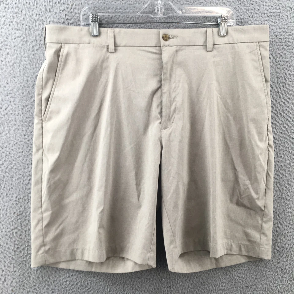 Grand Slam Chino Short Mens 40 (actual 41x10) Beige High Rise Flat Front Zip Fly - Image 1 of 4