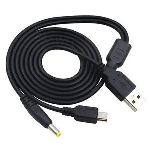 2in1 USB Data Charging Charger Cable for Sony PSP 1000 2000 3000 SLIM - Picture 1 of 3