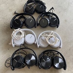 Lot Of 7 Sony MDR-ZX110/B MDR-ZX110/NC Noise Canceling Headphones white/Black