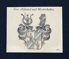 1820 Schmid Schmidt Westerhofen Wappen Adel coat of arms Kupferstich engraving