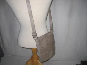 Made in Italy Genuine Leather Gray Crossbody EUC - Picture 1 of 8