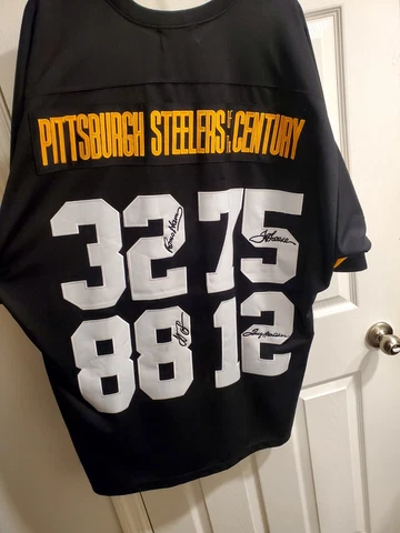 Pittsburgh Steelers Players Of The Century Jersey Greene Harris Bradshaw Swann Cover
