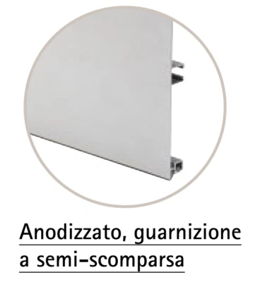 4 MT VOLPATO Zoccolo SERIE 1T rivestito per cucina mat. ALLUMINIO col. ARGENTO n - Immagine 1 di 4