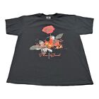 The End Brand Black Buring Rose Shirt Men's Size Large Cotton "The End"