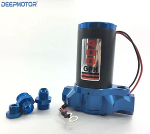 Bomba de alcohol eléctrica Deepmotor Billet 400GPH combustible gas carreras callejeras acabado azul - Imagen 1 de 6