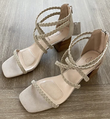Sandalias Felina Joie para mujer color crema tostado talla 8 tacón bloque nuevas sin caja Foto 1 de 4
