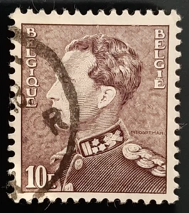 Belgien König Leopold III 10 F Briefmarke gestempelt Michel BE 430xa - Bild 1 von 2