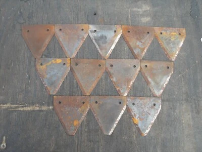 Vintage Oxford Allen Scythe Finger Bar Cutting Mower Section Knives Blades x 12 - Image 1 of 4