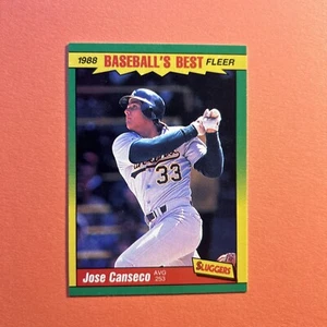 1988 Fleer Baseball’s Best Sluggers vs Pitchers #6 Jose Canseco - Oakland A’s - Foto 1 di 2