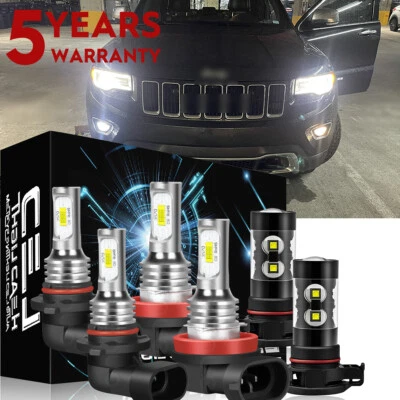 Faro LED alto/bajo + faros antiniebla para Jeep Grand Cherokee 2011 2012 2013 Foto 1 de 4