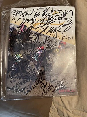 2017 Black Eyed Susan Program Multitude Of Jockey Signatures!!! - Image 1 of 2