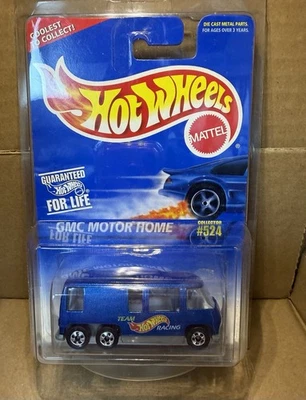  Hot Wheels 1996 #524 Race Team GMC Motor Home Metallic Blue W/Card #16807  - Image 1 of 4