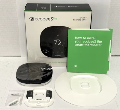 Ecobee3 Lite EB-STATE3LT-02 Smart Thermostat MISSING PEK Power Extender & Screw - Image 1 of 4