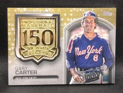 Gary Carter 2019 Topps Update 150th Anniversary Manufactured Medallion Gold /50 - Image 1 of 2