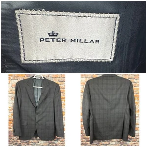 Abrigo deportivo blazer de lana a cuadros Peter Millar sombra 42 regular hecho en Canadá - Imagen 1 de 13