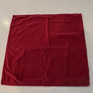 Pottery Barn Washed Velvet Red Pillow Cover 24" X24” Pre-own - Picture 1 of 5