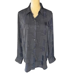 Equipment Femme Button Down Shirt Top NEU Größe L Blau - Bild 1 von 8