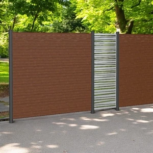 Rhombus Alu Bambus Sichtschutzzaun Gartenzaun Steckzaun Designgitter Linea - Bild 1 von 10