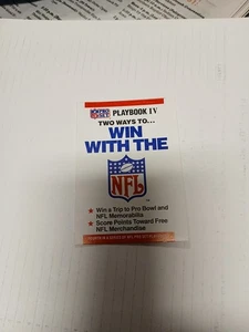 1992 Pro SetFootball EXPIRED PROMO Playbook VI Win with the NFL Unscratched F8 - Picture 1 of 2