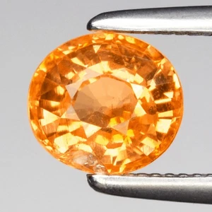 💎 0,97ct 5,7x5,2mm Oval Natur Fanta Orange Spessartit Granat - Afrika Edelstein - Bild 1 von 4