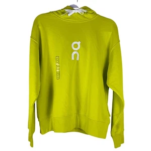 NEU ON Cloud Club Hoodie Damen Größe S Limette Baumwollmischung Relaxed Fit Laufen - Bild 1 von 11