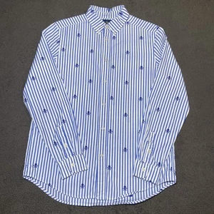 Polo Ralph Lauren Skull & Bones Embroidered Shirt XL (18-20) Striped Long Sleeve - Picture 1 of 16