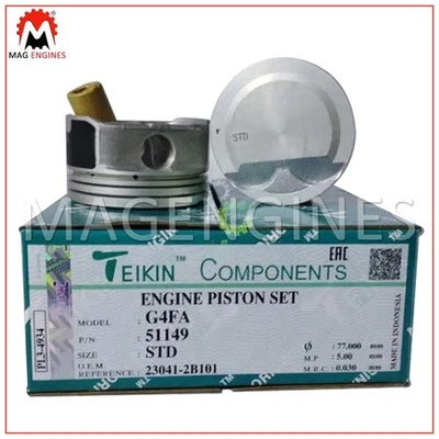 JUEGO DE PISTÓN Y ANILLO HYUNDAI / KIA G4FA PARA ACCENT PROCED SOUL VENGA 16V 1.4 LTR Foto 1 de 2