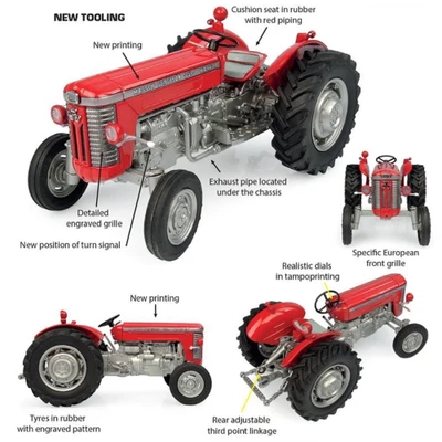 TRATTORE MASSEY FERGUSON 65 MK II 1:32 Universal Hobbies Mezzi Agricoli e Access - Immagine 1 di 4