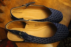 Comfortview ~ Woman's Flats Blue ~ Marta #14208 ~ Size 11 Wide - Picture 1 of 11
