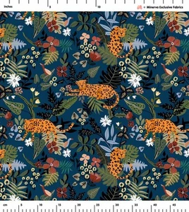 Minerva Exclusive Satin, Charmeuse Fabric - POD - Jungle Dreamer - per metre - Picture 1 of 1