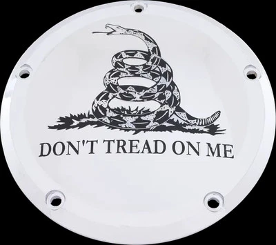 Capa Derby CE Cromada Billet Dont Tread para Harley Fat Boy Lo 10-17 - Imagem 1 de 2
