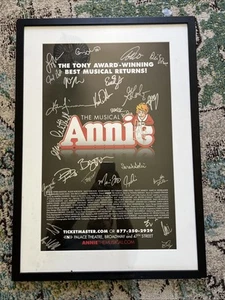 27”x19” Gerahmtes Annie Boardway Musical Signiertes Poster mit 29 Autos Palace Theatre - Bild 1 von 18
