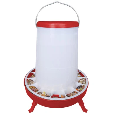 Geflügel Futterautomat Kunststoff verstellbaren Füßen 6 kg-Hühner Futterautomat - Bild 1 von 4