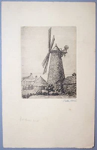Etching by Cecil Tatton-Winter (1895-1954) Patcham Mill, Brighton,Sussex. - Picture 1 of 1